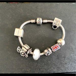 Pandora bracelets with 8 charms